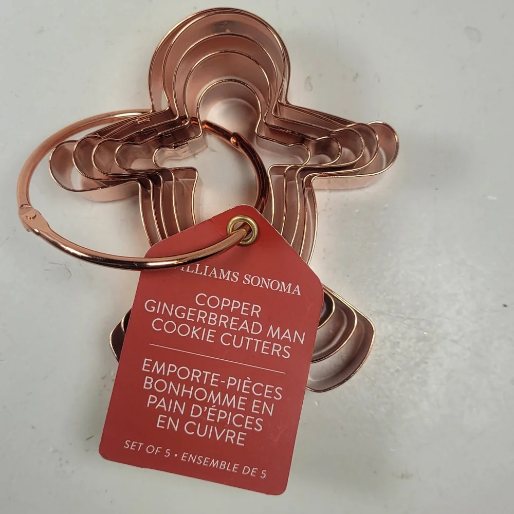 Williams Sonoma Copper Cookie Cutters Set